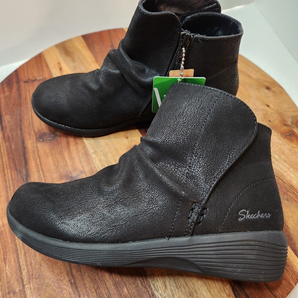 Skechers Arya Fresher Trick  black boot womens size 6