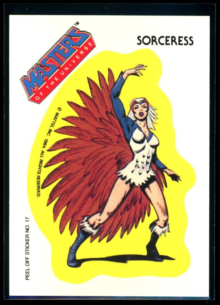 Vintage 1984 MOTU Sorceress Sticker #17 Near Mint C1 Condition  
