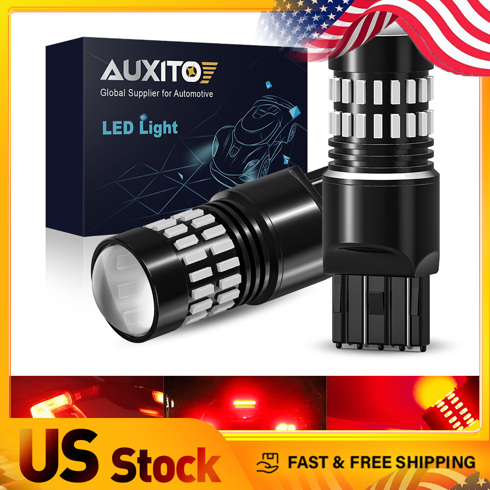 AUXITO 2X 3057 3157 3156 Red LED Brake Stop Tail Light Bulbs