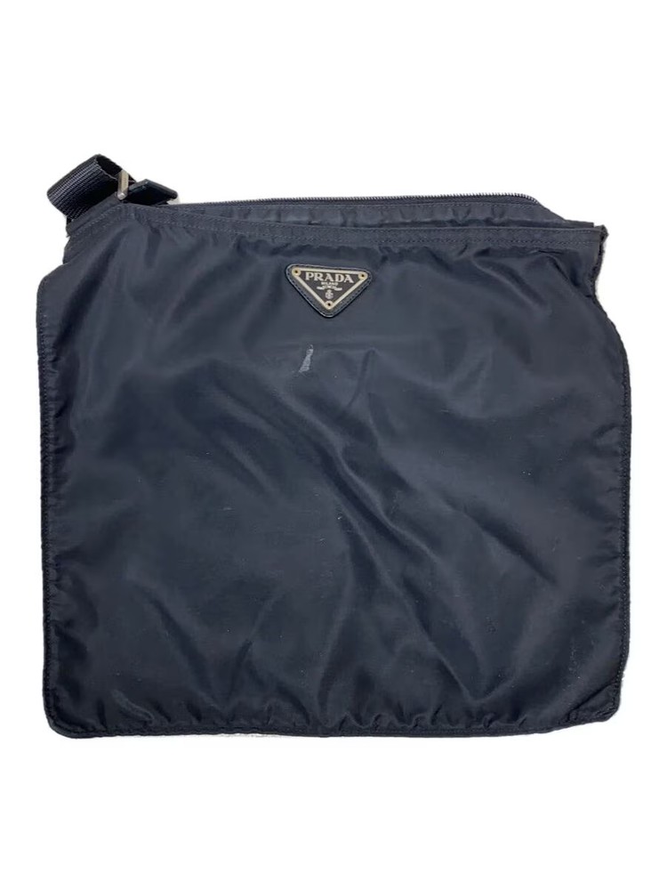 RARE PRADA Stained Shoulder Bag in Black Nylon