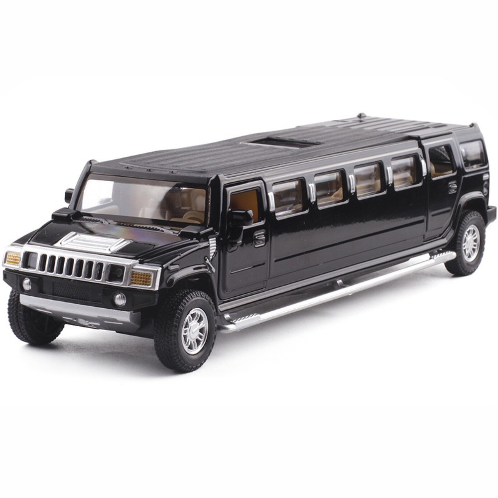 1:32 Pull Back Type Car Model Kids Toy Metal Diecast Long Vehicle Sound&Light A