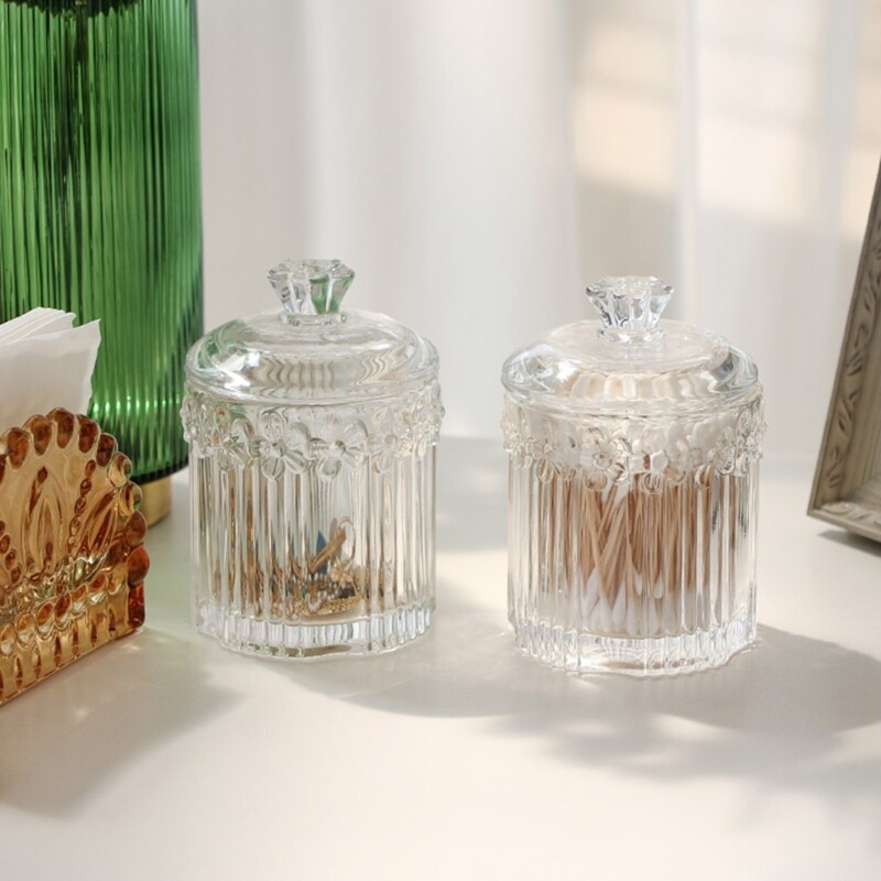 Flower Stripe Jar Silicone Mold for DIY Epoxy Resin Storage Box Craft