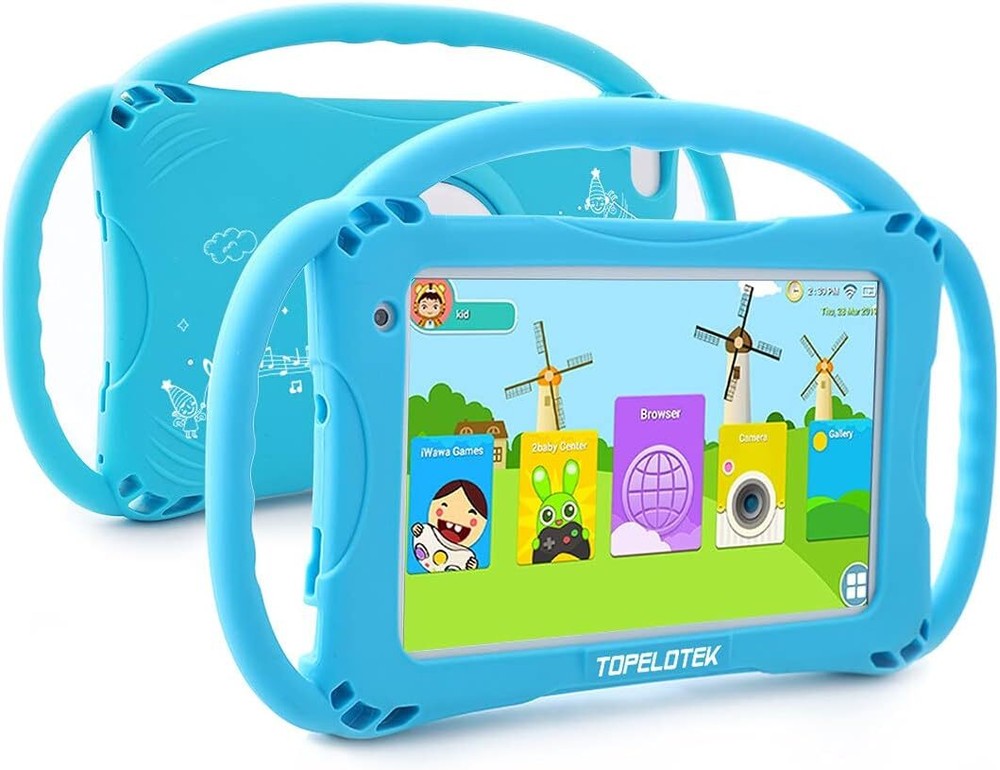 Kids Tablet 7inch Android Toddler 32GB APP 32GB, Blue