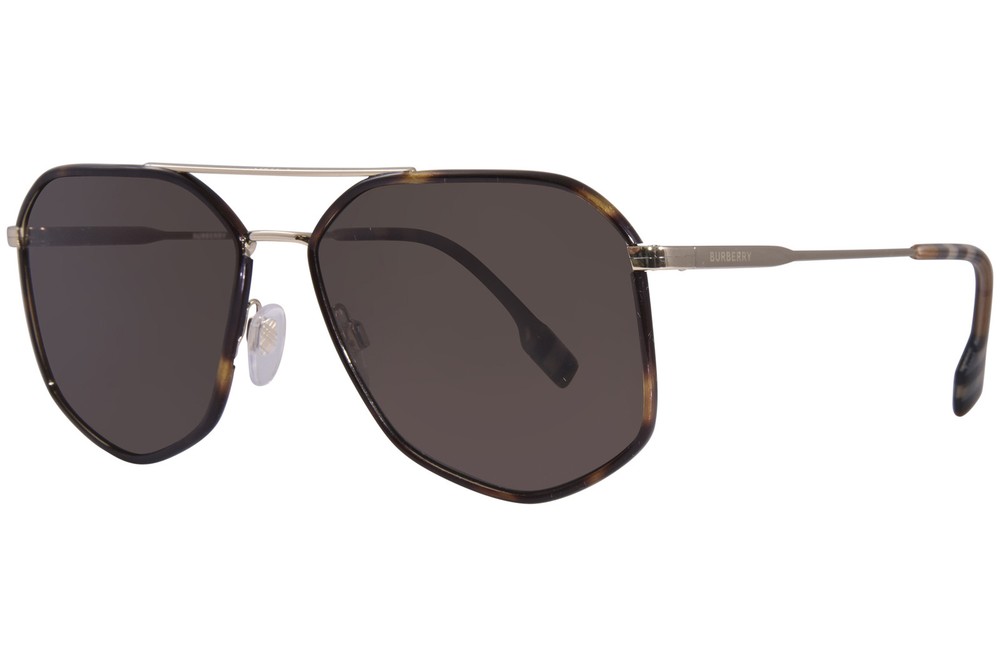 Burberry Ozwald BE3139 110973 Light Gold Havana Brown Sunglasses for Men 58mm