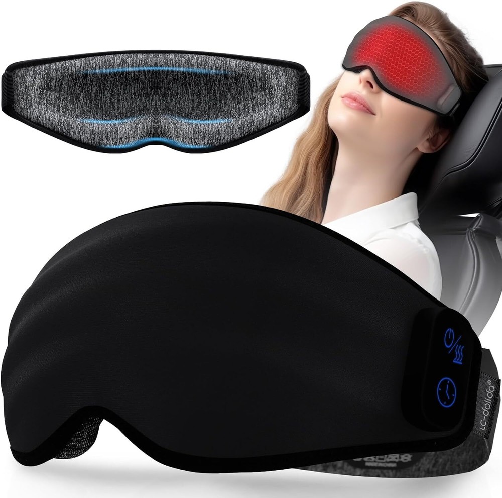 Heated 3D Sleep Mask for Dry Eyes Relief – Cordless & Pressure-Free