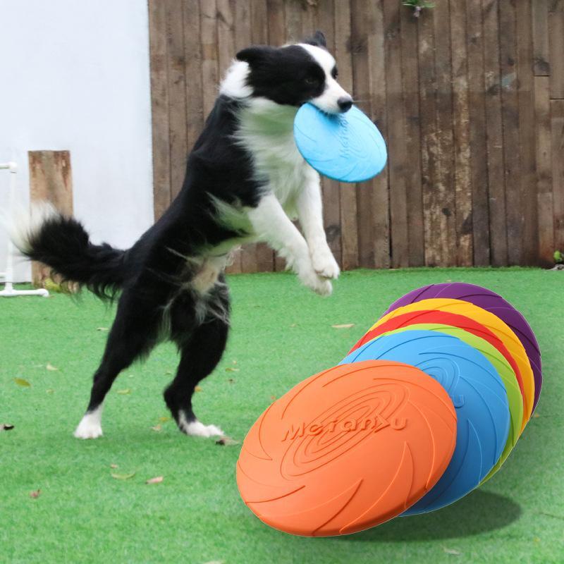 Dog Disc Frying Bite Resistant Plastic Multicolor Small Modern Floating Round