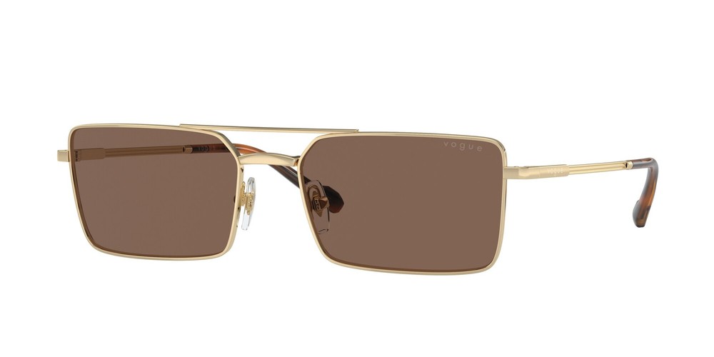VOGUE VO4309S 57mm Mens Sunglasses Pale Gold Dark Brown Frame