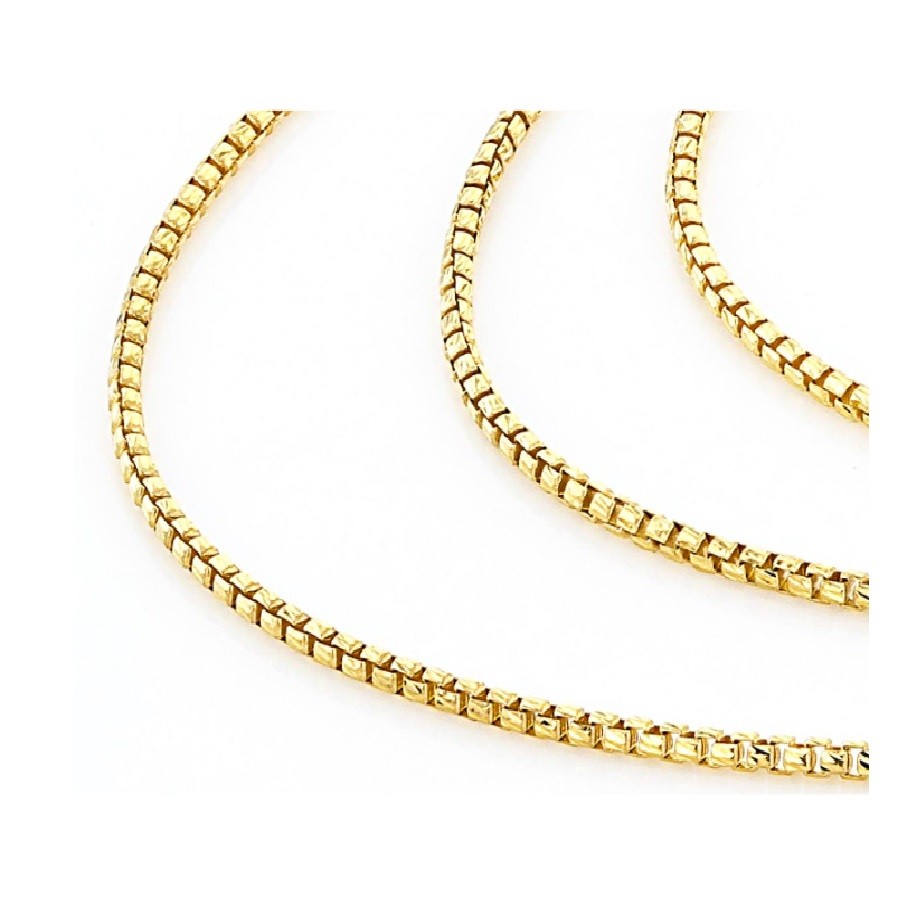 18K Yellow Gold Filled Nickel-Free 22 Inch 1.2mm Box Chain Necklace Lead-Free