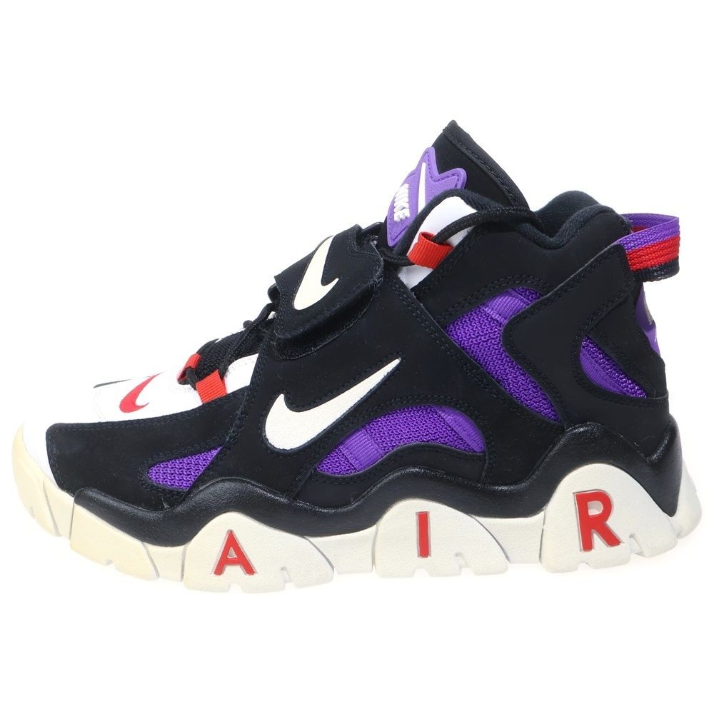 NIKE AIR BARRAGE MID RAPTORS Air Barrage Raptors Mid Cut Sneakers Black/Purple