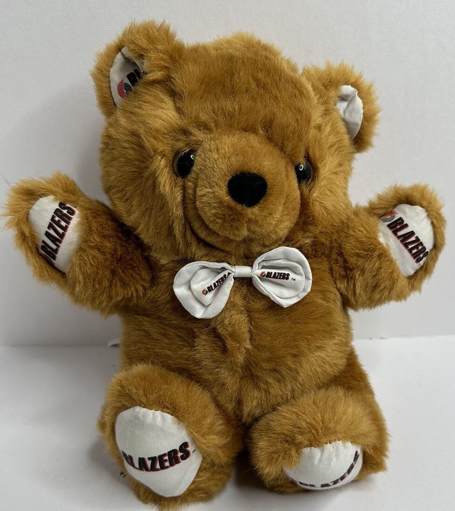 Vintage Portland Trail Blazers Reversible Pillow Pal Plush Bear/ Basketball