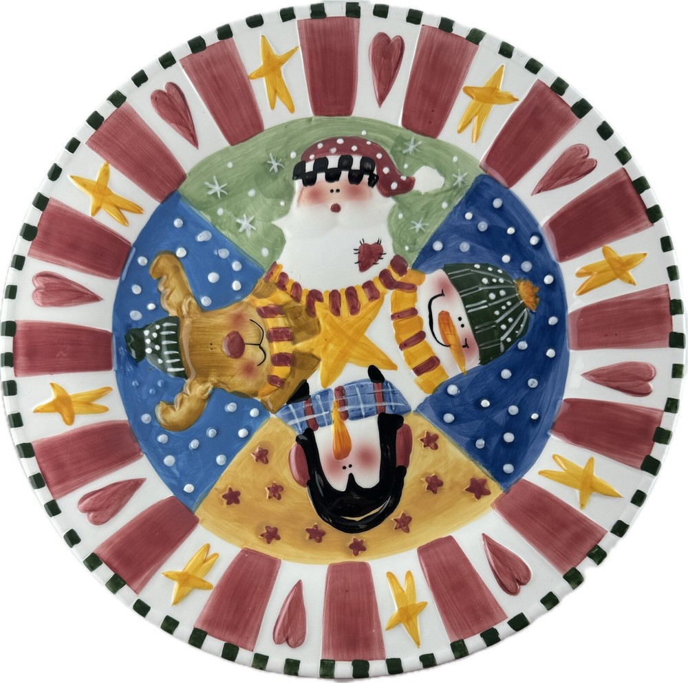 RARE Santa 's Helpers Christmas plate JC Penney Home Collection New 12