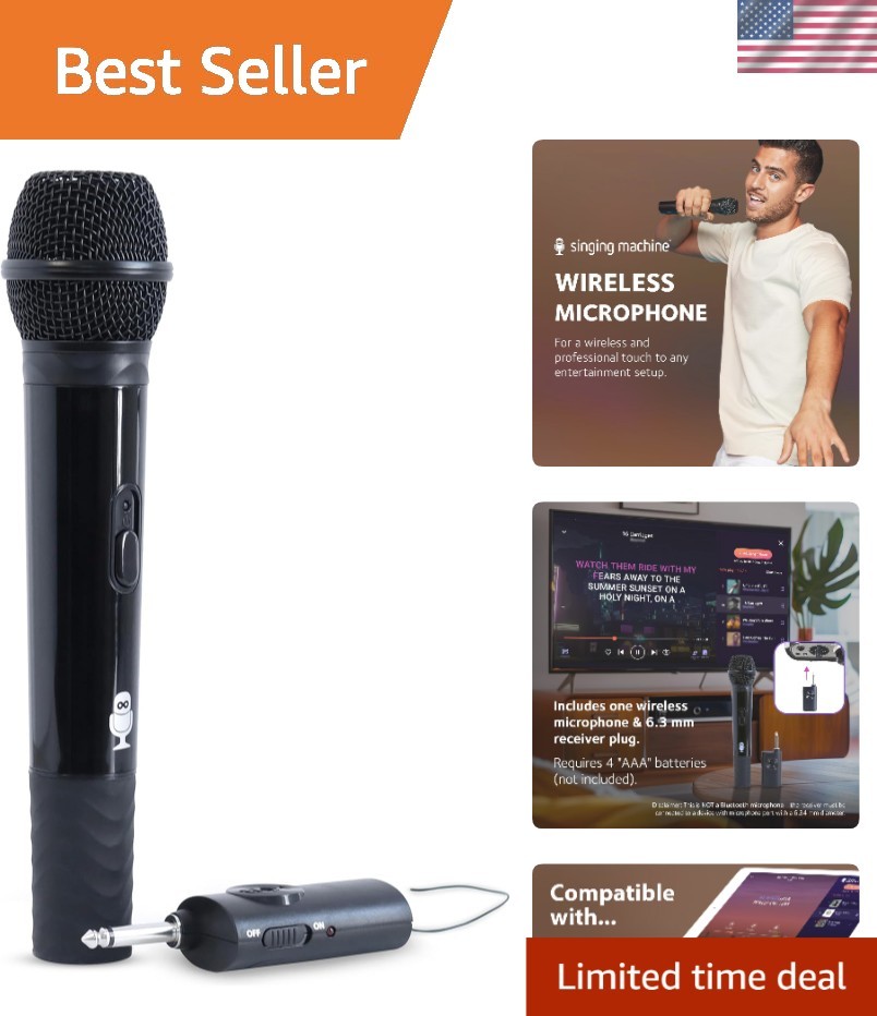 Wireless Unidirectional Mic for Karaoke and Live Shows
