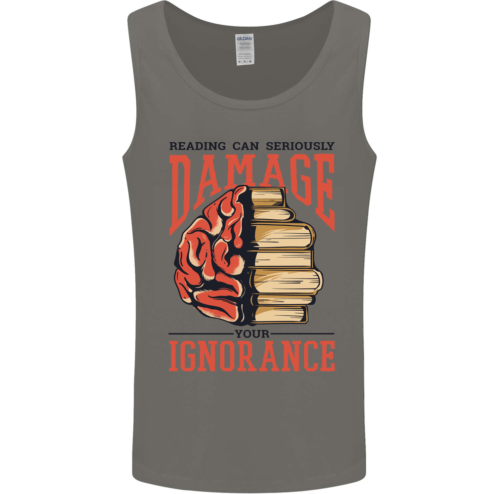 Books Reading Can Damage Your Ignorance Mens Vest Tank Top