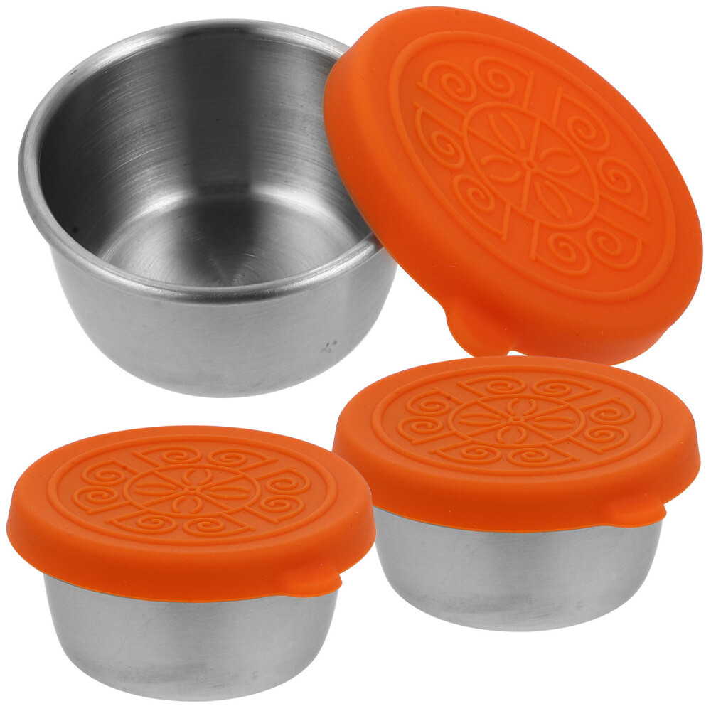 3-Piece Mini Dressing Containers with Lids for Bento Lunch Pantry Travel  