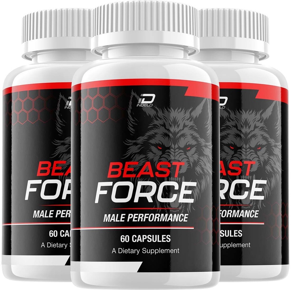 (3 Pack) Beast Force for Men Capsules – BeastForce Vitamin Complex Pills, Energy