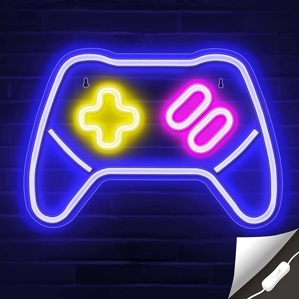 Game Controller Neon Signs – Gamepad/Game Remote Neon Sign for Video/Pc