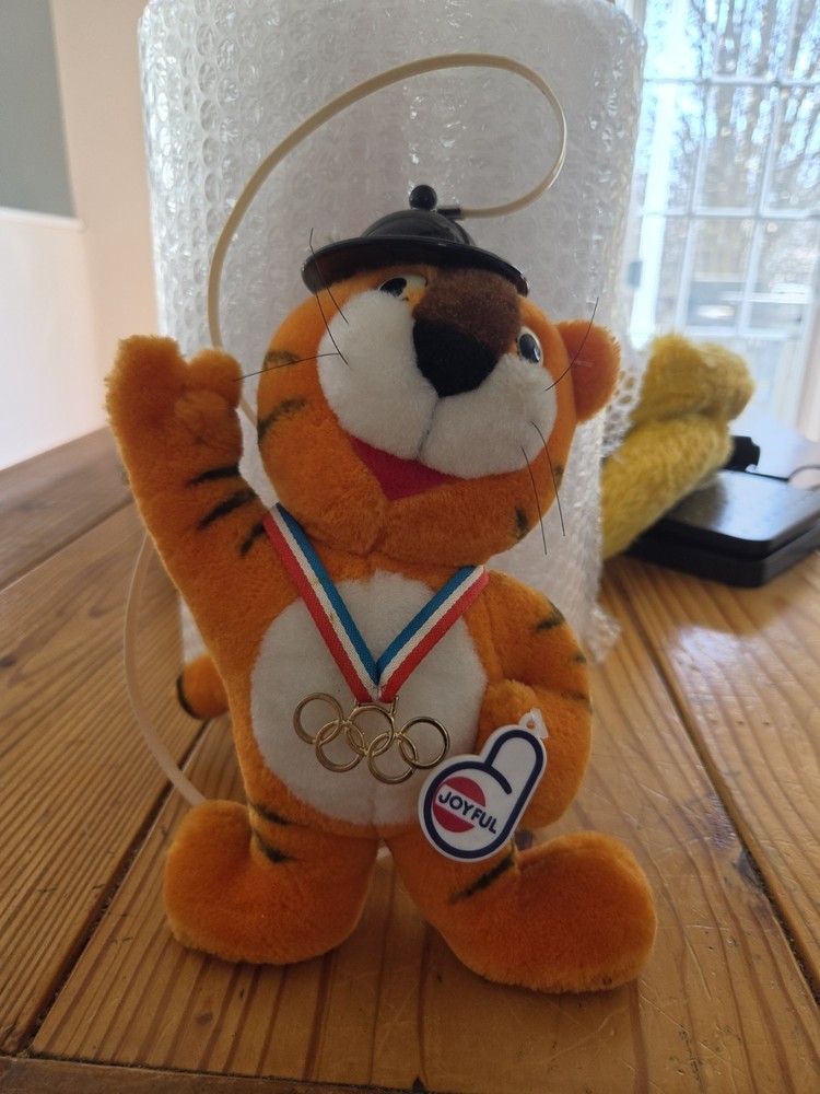 Joyful Hodori Tiger Plush Mascot 1988 Seoul S Korea Olympic Games Vintage Rare