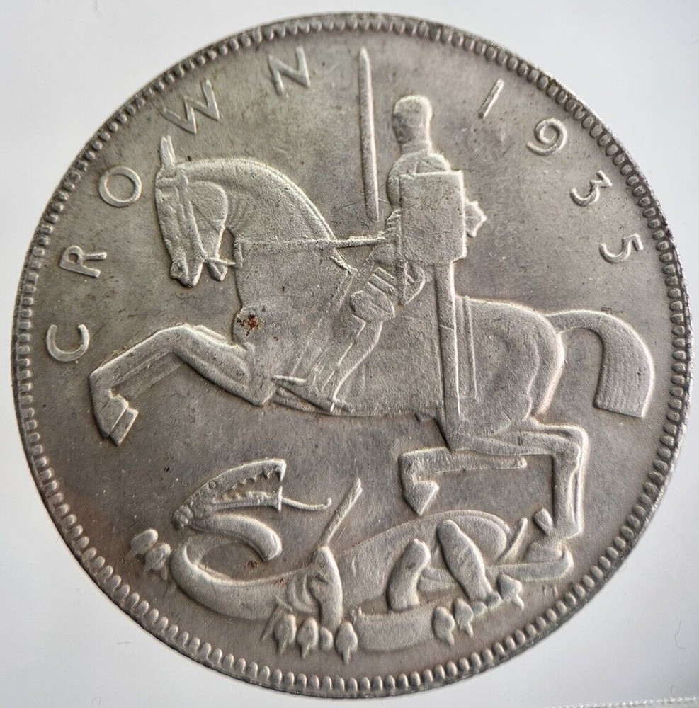 Restrike George V Crown Coin Souvenir Toy Collectible | a3767