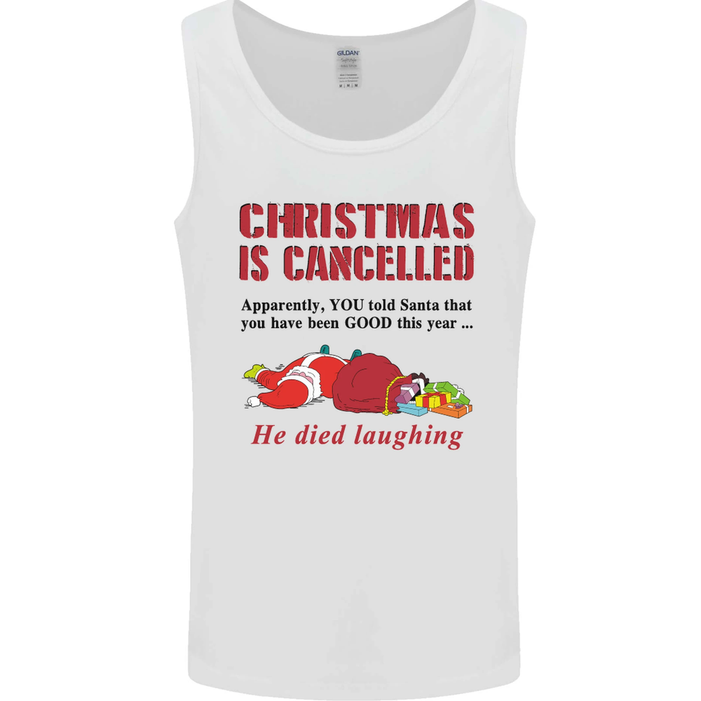 Funny Christmas Is Cancelled Santa Claus Men's Vest Tank Top  
