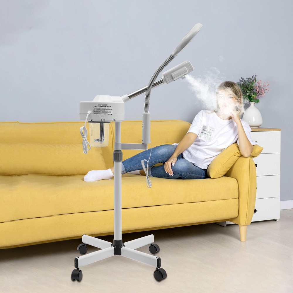 2 in 1 Facial Steamer 5x Magnifying Lamp Hot Ozone Machine Spa Beauty Salon USA