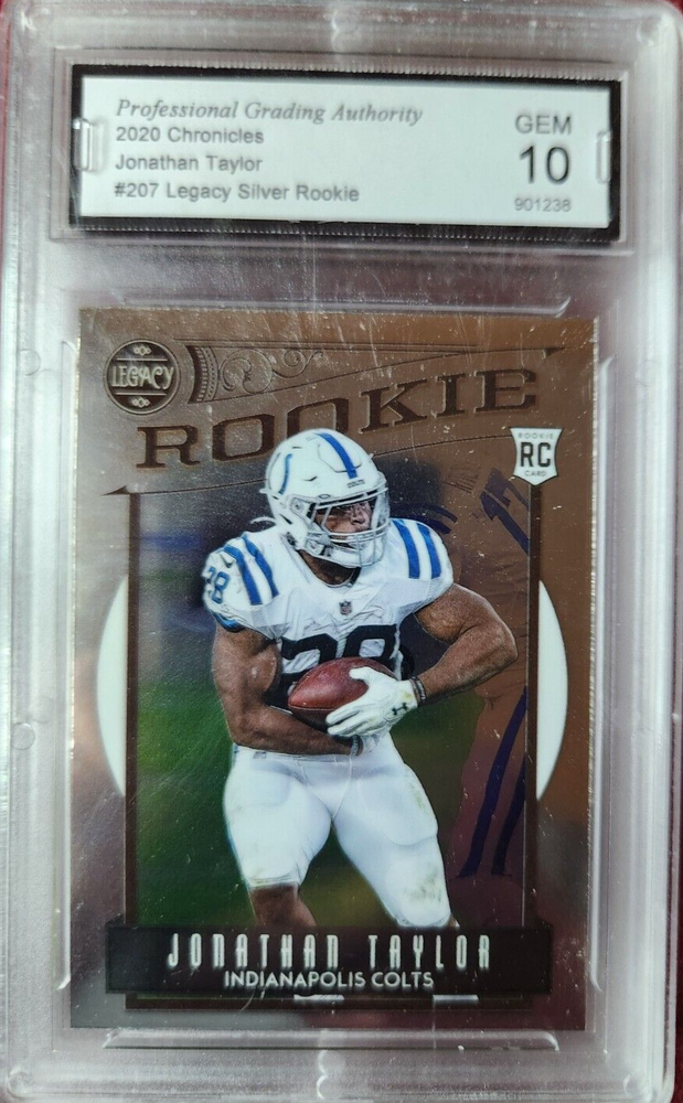 Jonathan Taylor 2020 Chronicles #207 Silver RC Grade 10
