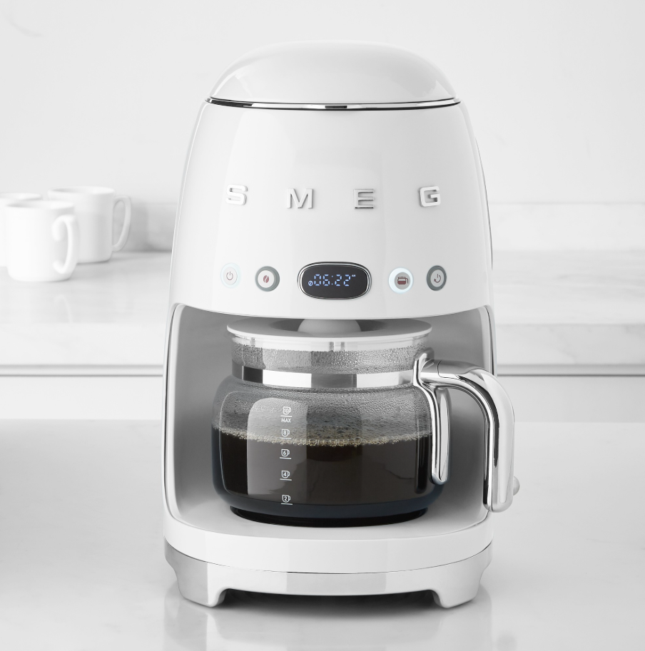 SMEG Drip Coffee Maker, 10 cup, White