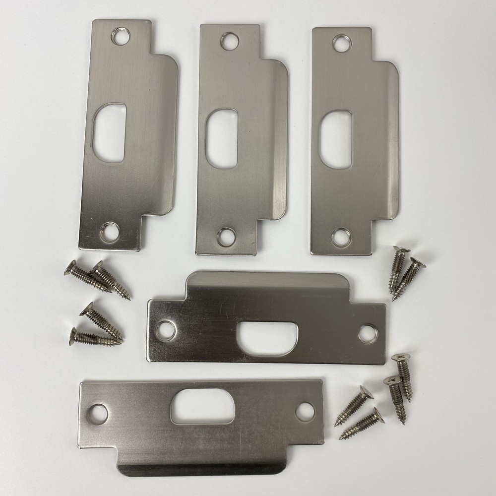 5 Satin Nickel Stainless Steel Door Strike Plates 4 7/8