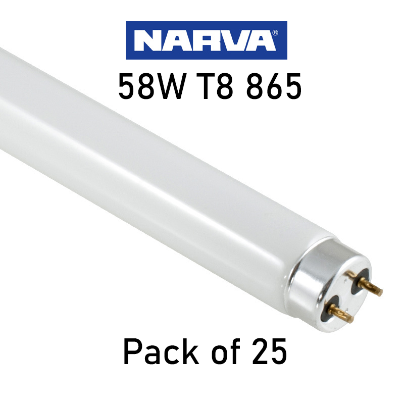 Fluorescent Tube Light T8 58W 6500K 1500mm - Pack of 25 For Displays Aquariums