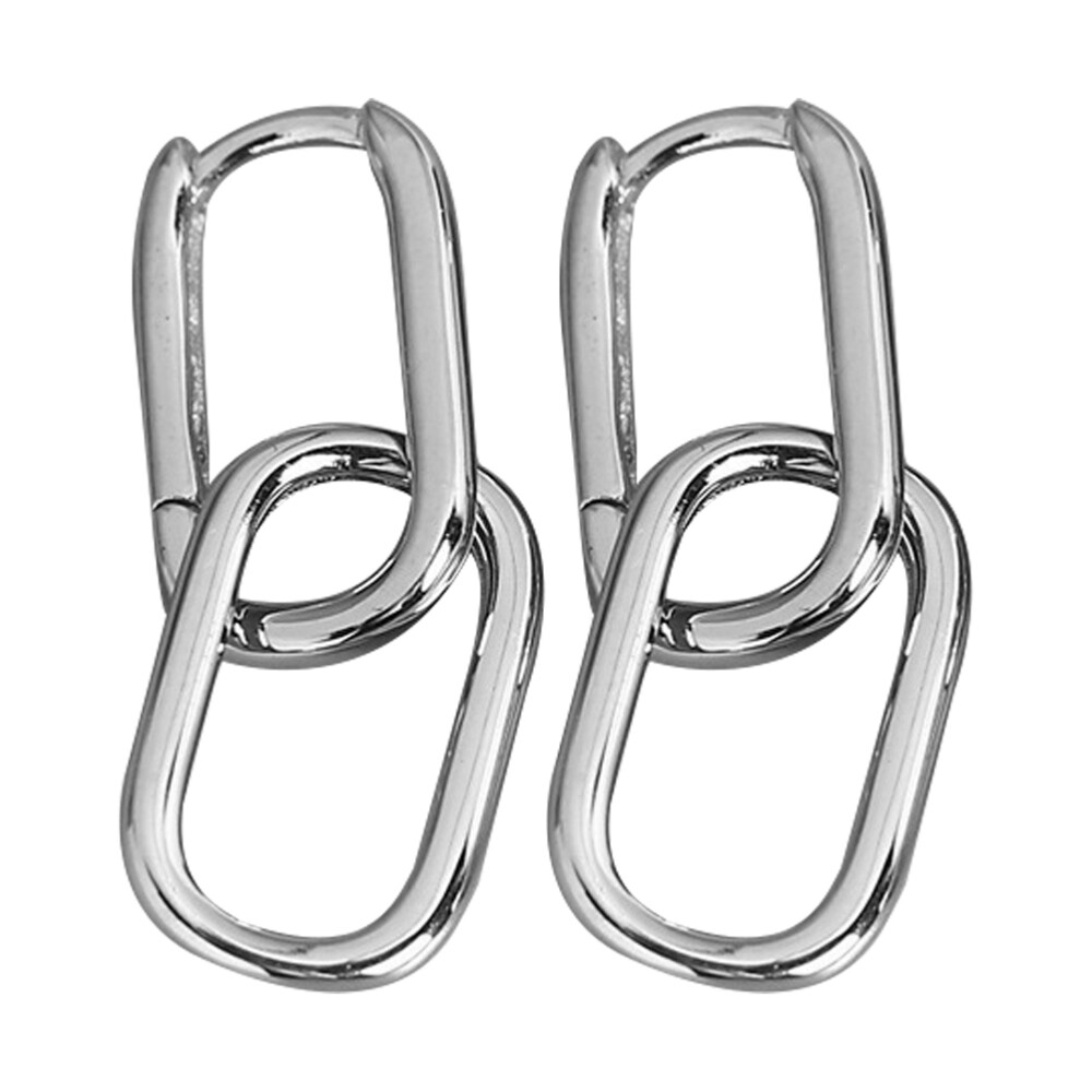 1 Pair Geometric Hoop Ear Danglers Hoop Earrings Party Ear Dangling Pendants US