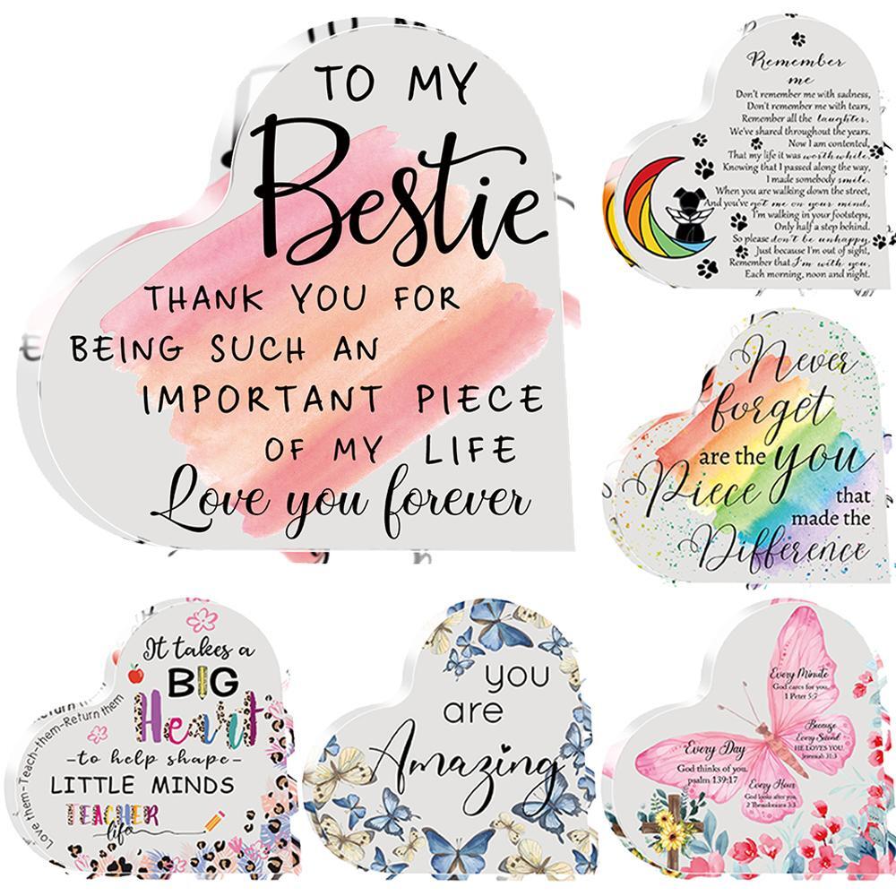 Figurine Gift for Heart Multicolor Plastic Carved Small Novelty Romantic Decor