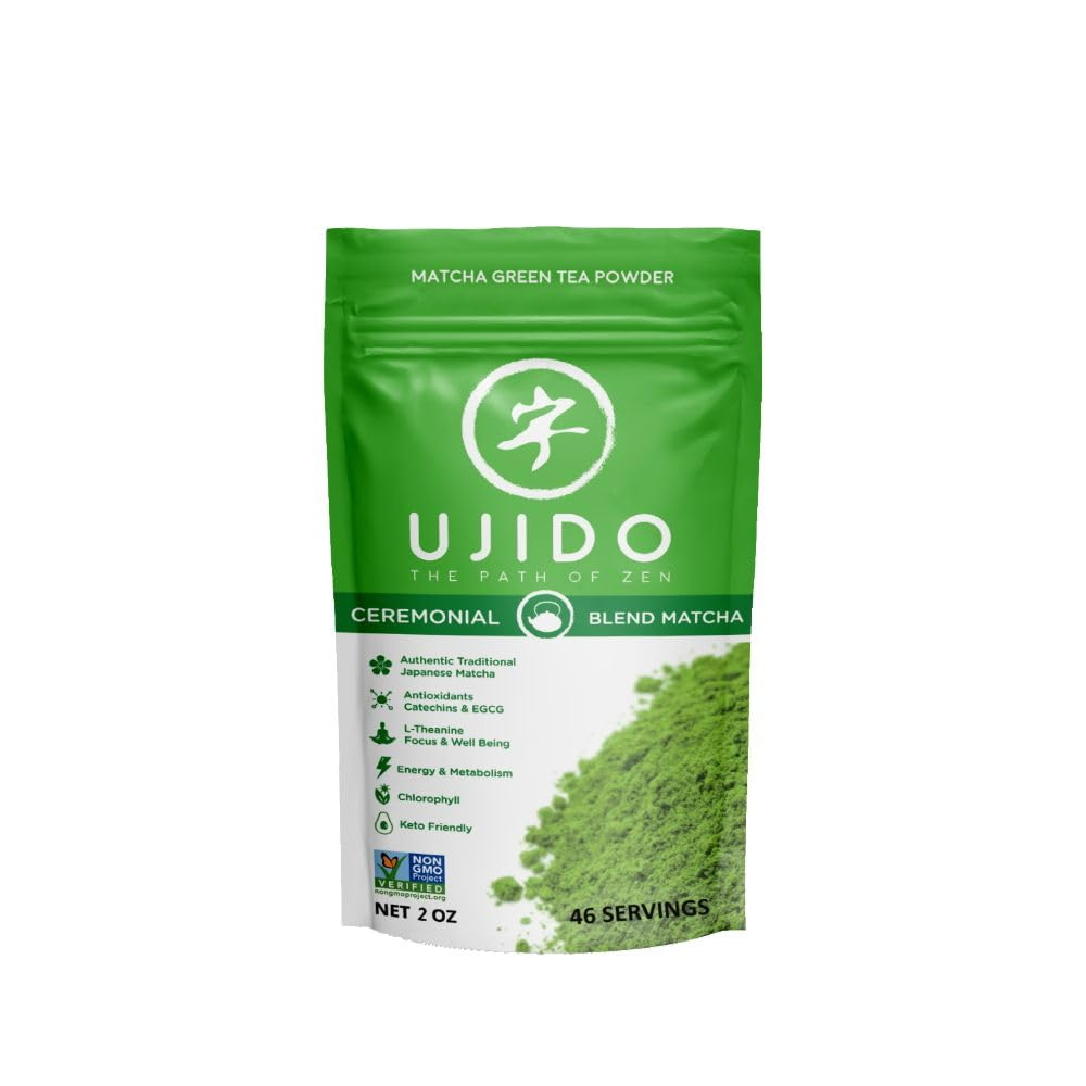 Ujido the Path of Zen Japanese Matcha Green Tea Powder Ceremonial Blend (2 Oz)