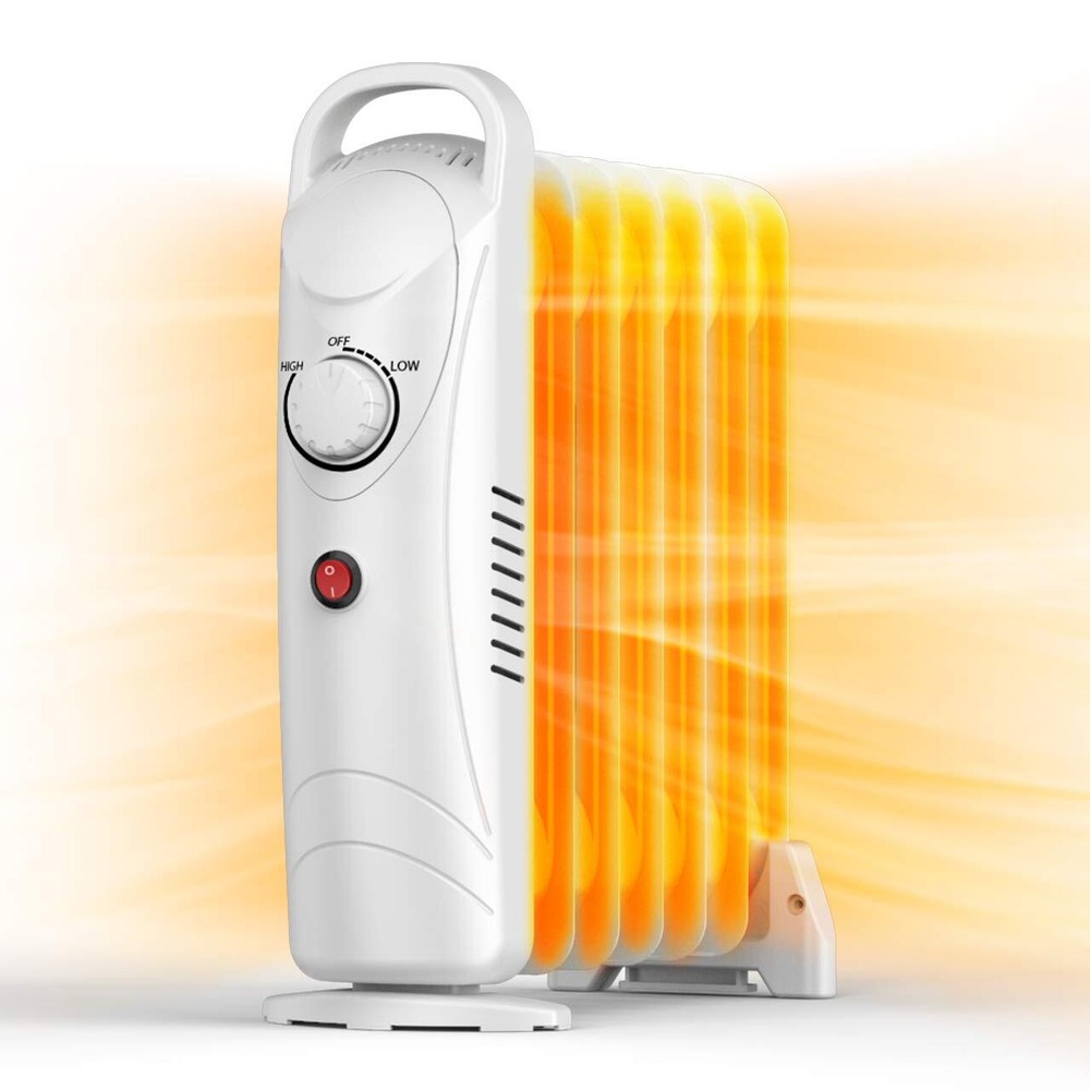 Oil Heater, 700W Oil Filled Radiator Heater with Adjustable Thermostat, Overh...
