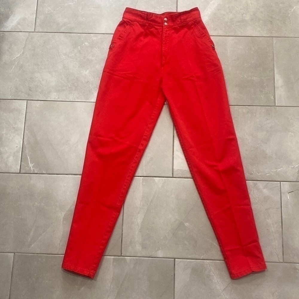 Mom Style High Rise Red Pants