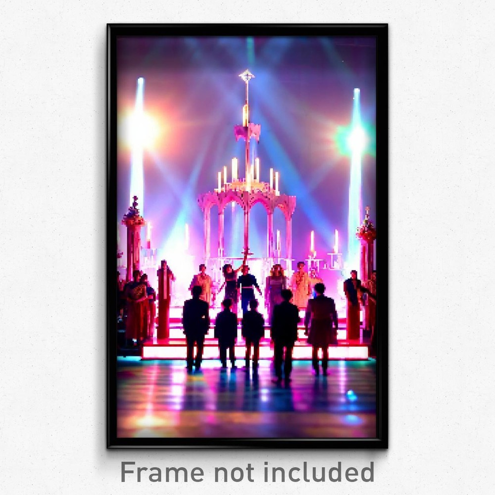 Pixel Art Poster - Upbeat Sanctuary (8 Bit Psychedelic Trippy Video Game Print)