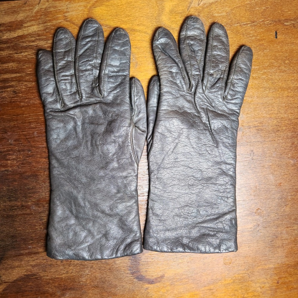 Vintage black cashmere gloves for women