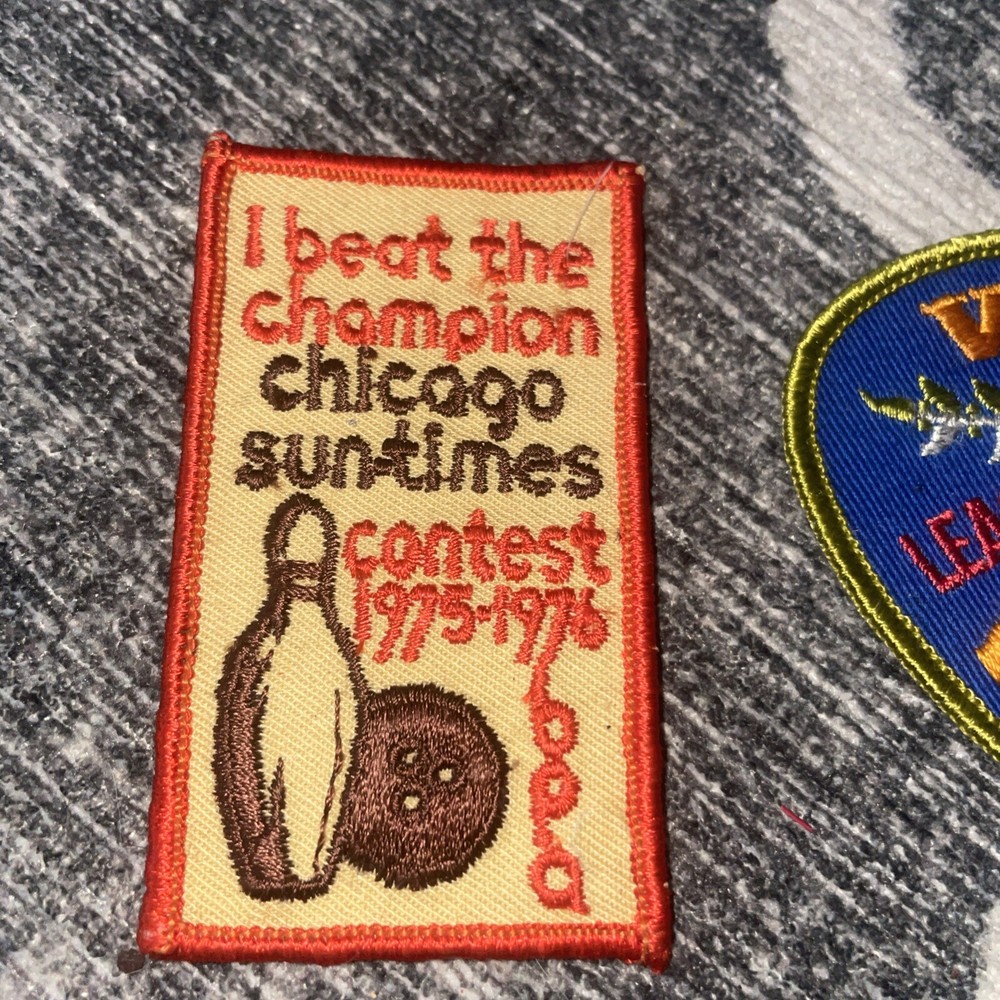 Vintage  Bowling Patches Lot Sun times  75 76 4 Pc Lot