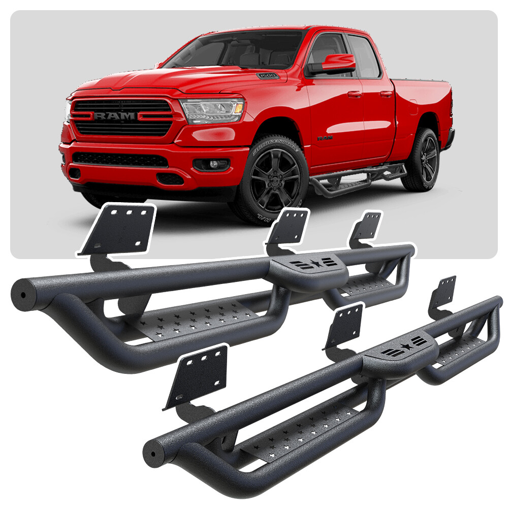 2019-2025 Dodge Ram 1500 Quad Cab Running Boards & Nerf Bars Side Steps