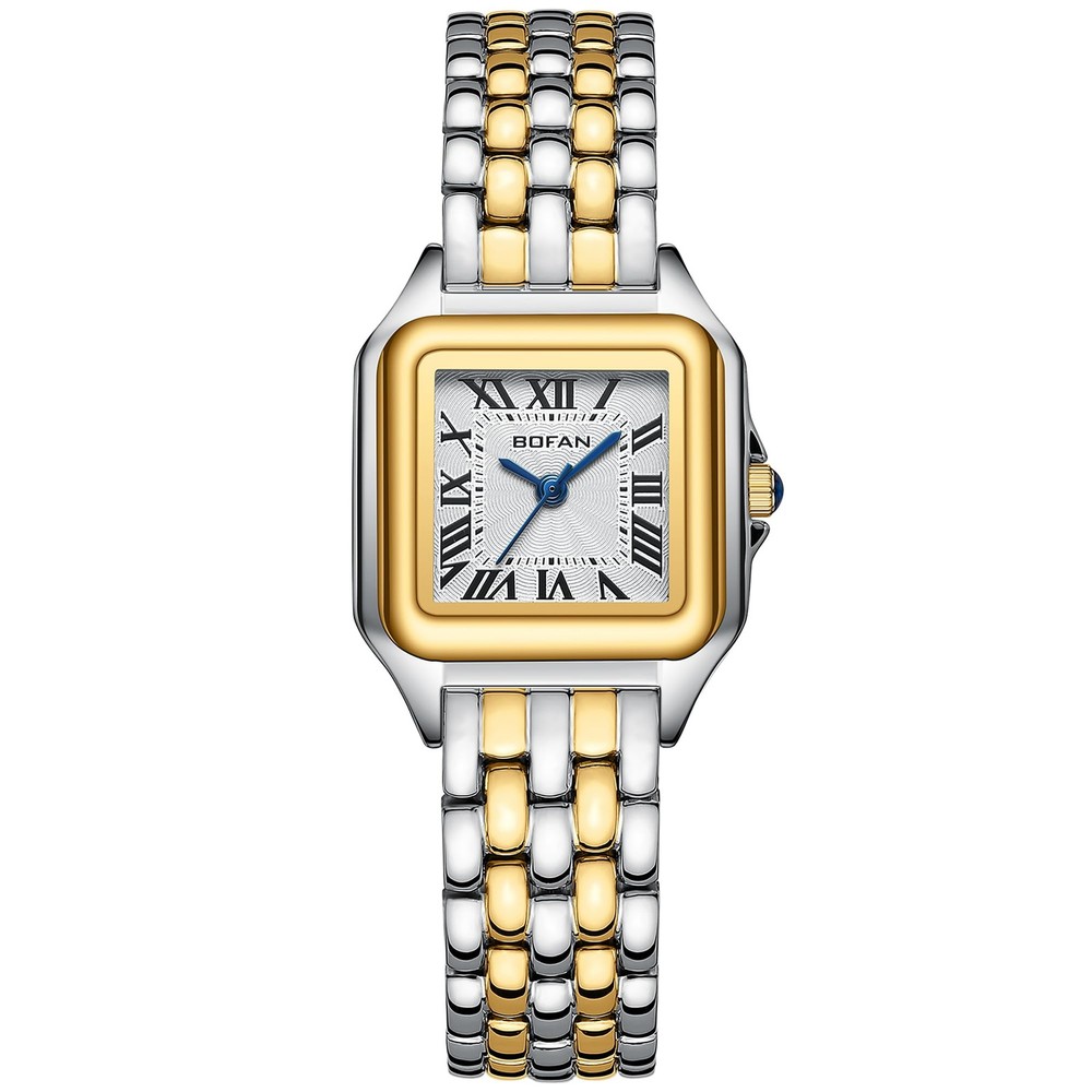 BOFAN Small Gold Watches for Women Easy Reader Ladies Quartz Wrist Watch with...