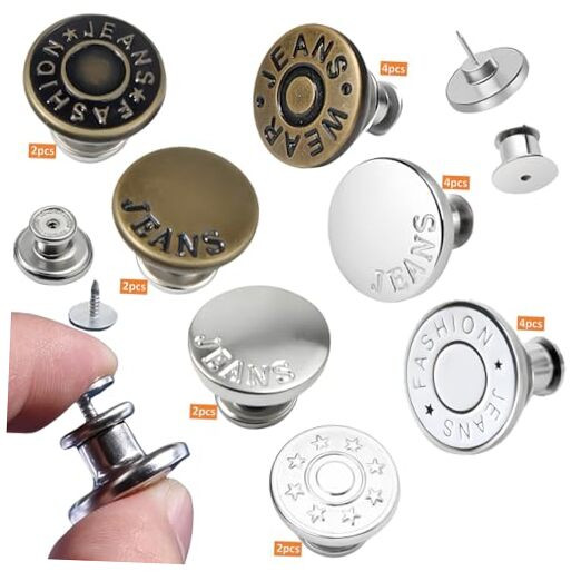 20 Pcs Jean Replacement Buttons for Resizing and Repairing Jeans