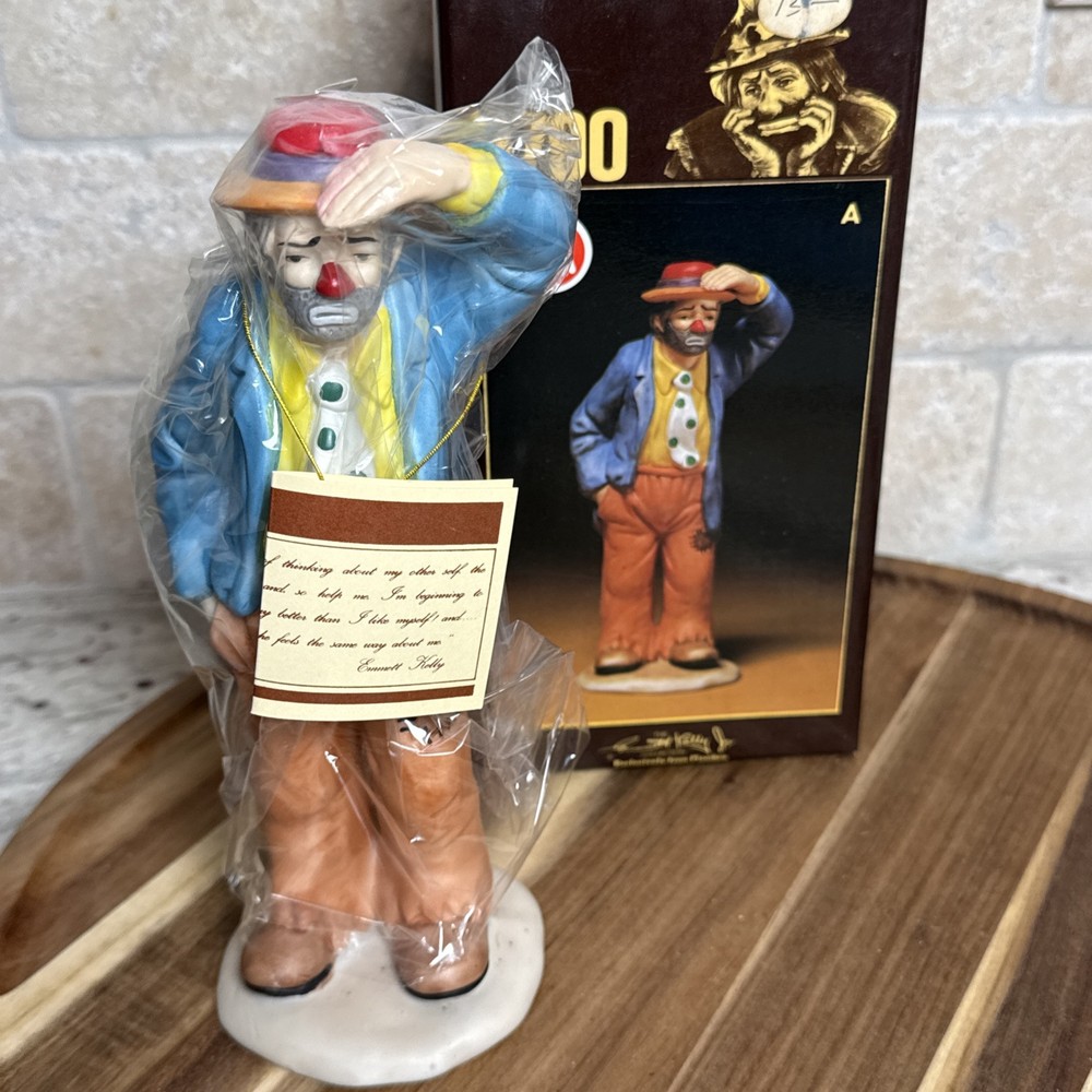Flambro Limited Edition Emmett Kelly Jr. Sad Hobo Clown Figurine Brand New!