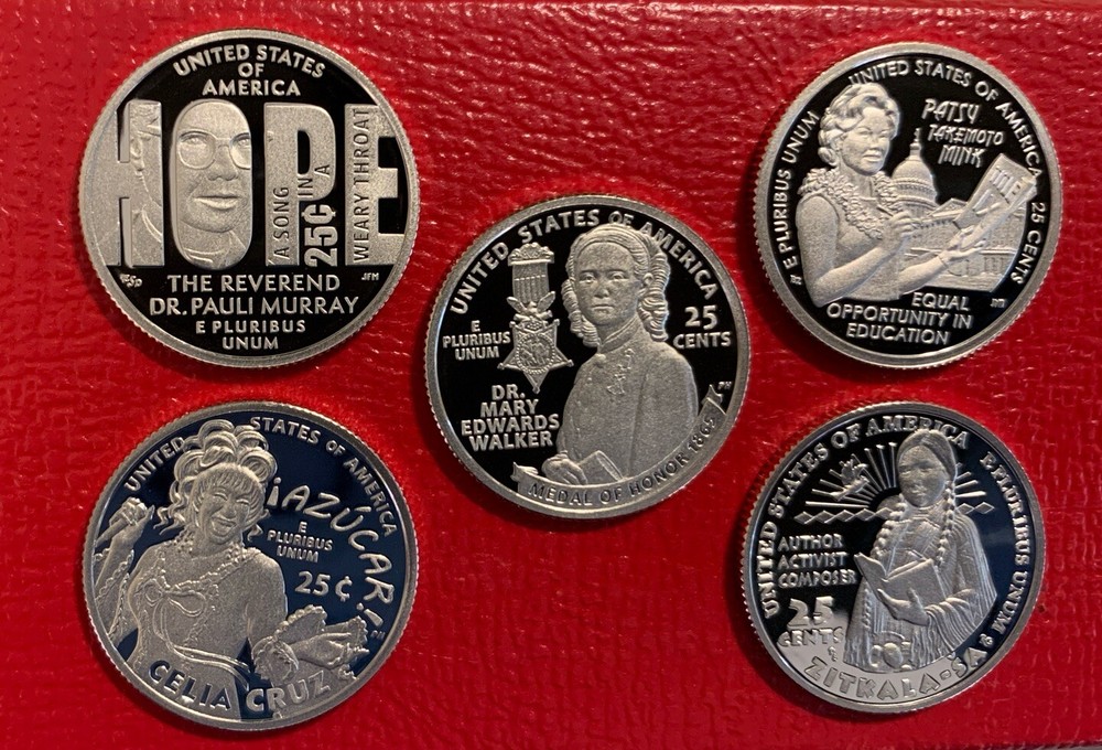 2024 S Proof Clad Quarters. American Women Series Set No box or COA Ready 2 ship