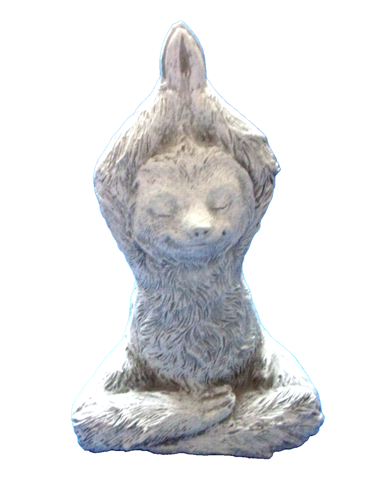 Meditating Yoga sloth latex mold plaster cement concrete mould 5