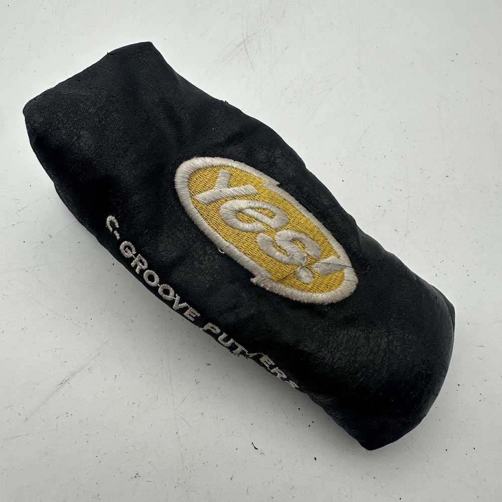 Yes C-Groove Bladed Putter Golf Headcover Black Yellow & White Fast Postage