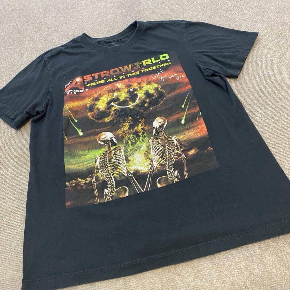 Travis Scott 2019 Astroworld Festival We're All In This Together Black T-Shirt M