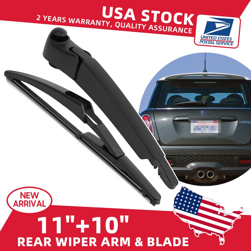 Mini Cooper S R56 2007-2015 11 & 10 Inch Rear Wiper Blade Arm Set OEM