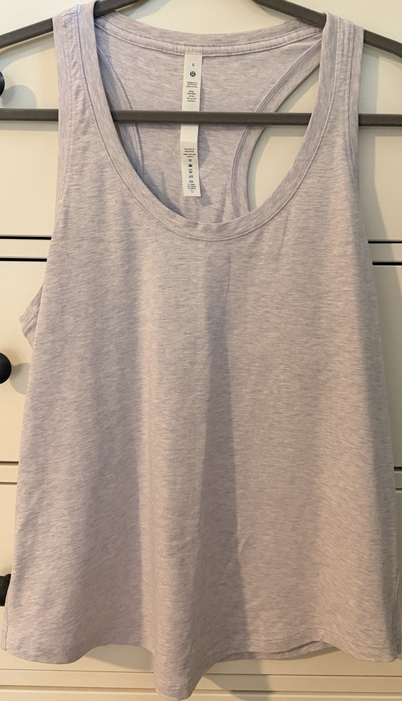 Lululemon Light Purple All Yours Athletic Tank Top Lightweight Stretch Size 6