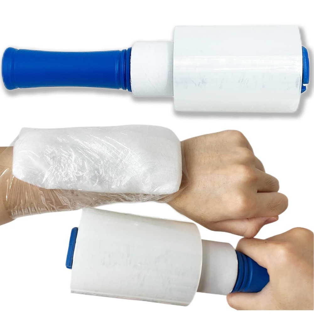 500ft Plastic Wrap for Tattooing Ice Packs Athletic Film with Rotatable Handl...