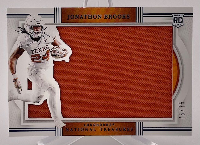 Jonathon Brooks 2024 National Treasures 75/75 Relic RC NCAA