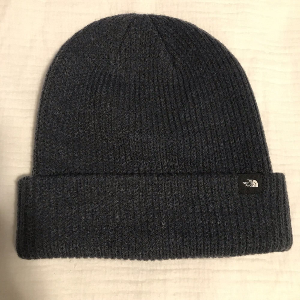 The North Face Freebeenie Knit Hat in Gunmetal Blue One Size Fits All NWOT