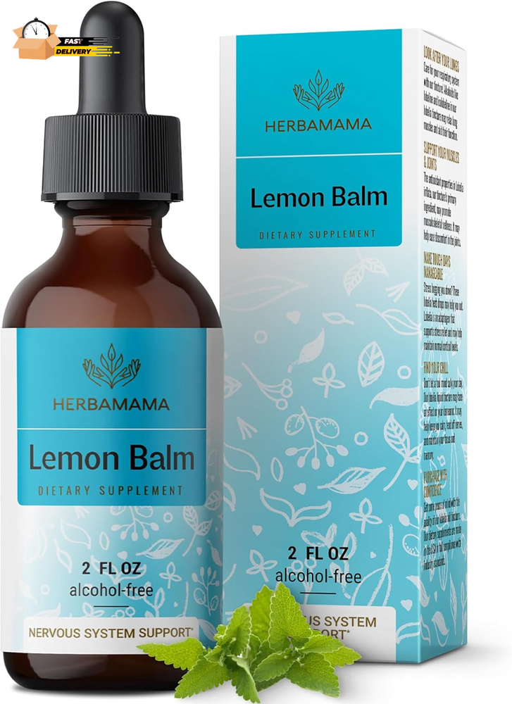 Lemon Balm Liquid Extract - 2 Fl. Oz Bottle - Organic Melissa Officin